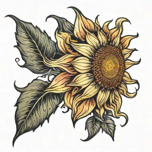 Dying Sun Flower