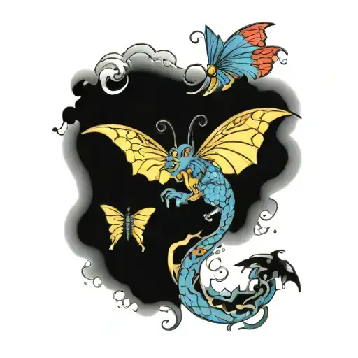 Butterly Dragon Flying