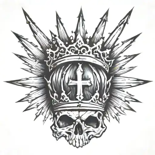 Spiky Crown With Cross