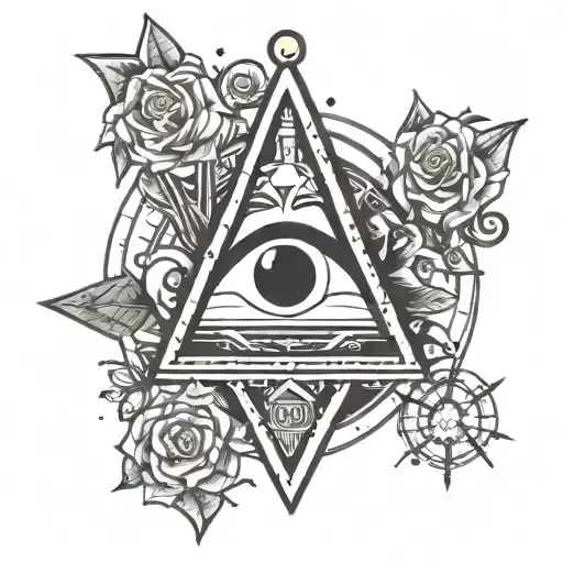 Bill Cipher Black And White Dark Design