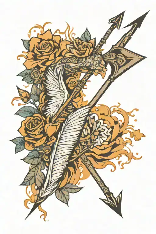 Arrow Going Up On Fore Arm