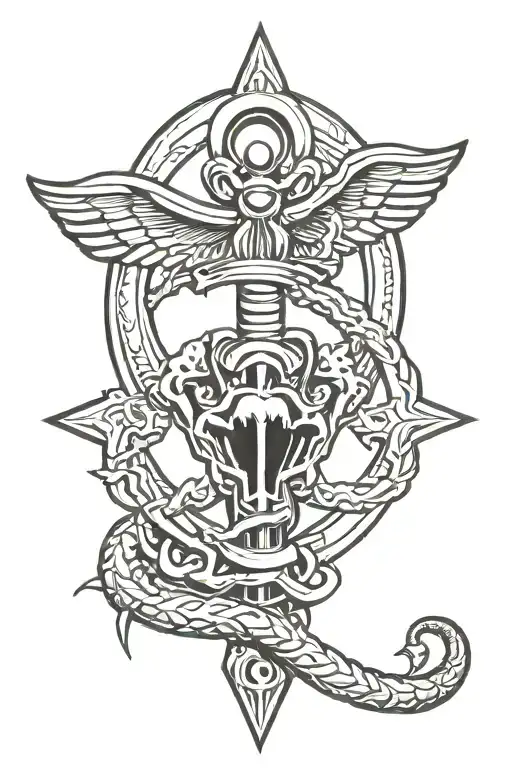 Ankh With A Scorpion Wrapped