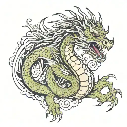 Dragon For Half Sleeve