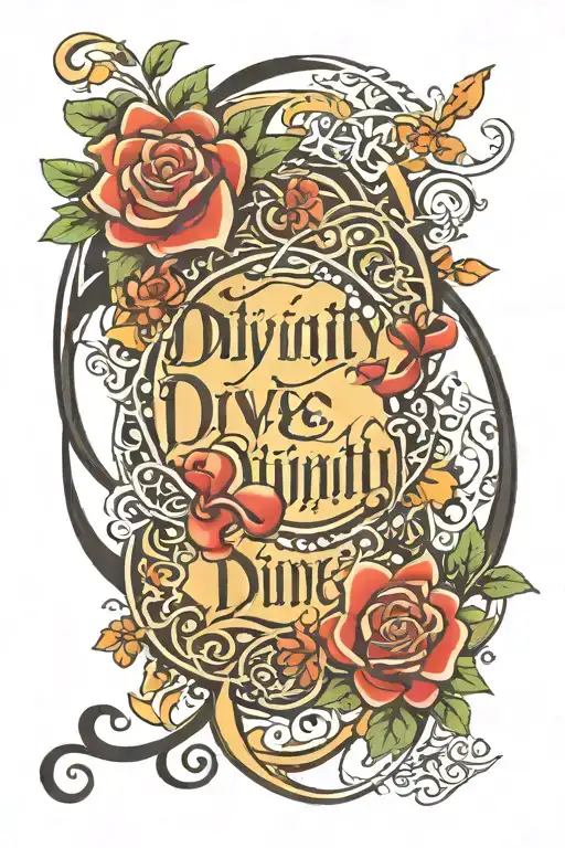 Divinity Love Strenght Serenity Courage In Arabic Writing Inside