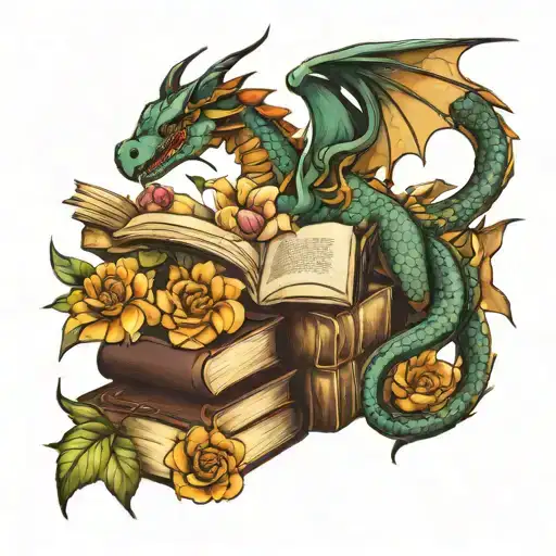 Dragon Flowers And Books