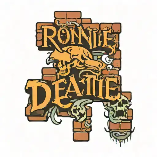 Brick Wall With Name Ronnie And Death Date
