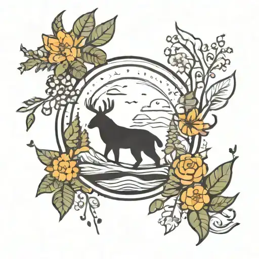 Northwest Nature Scene With An Animal Symbolizing My Creative Daughter