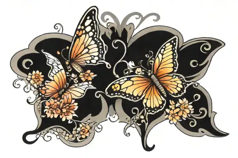Life Is Beautiful And Butterflies Fluttering