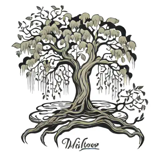 Willow Tree With Continue At Bottom