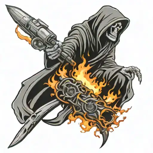 Grim Reaper Shooting Rocket Launcher