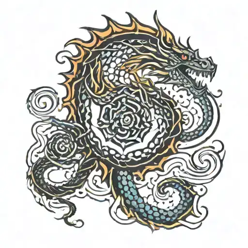 Dragon Scales With Magma Flowing Through The Scales