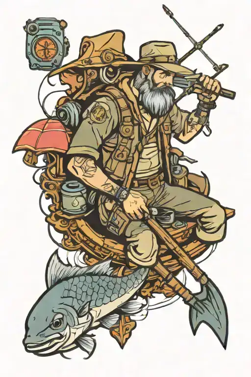 Gaming Caracters Fishing And Computer