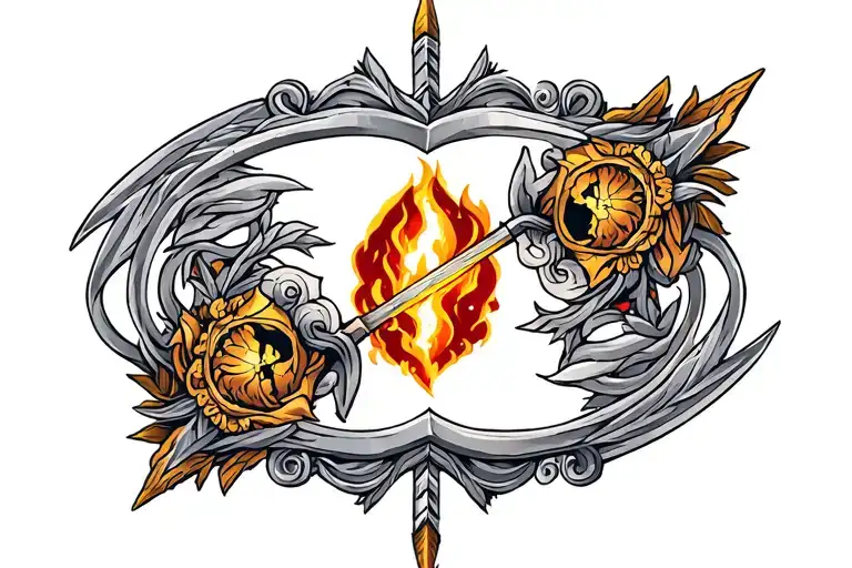 Odins Ravins Not Mirror Either Side Of Odins Spear Norse Trim Or Embellishments