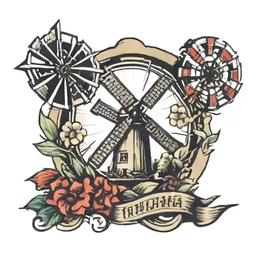 Windmill And Ironman Triathlon Logo