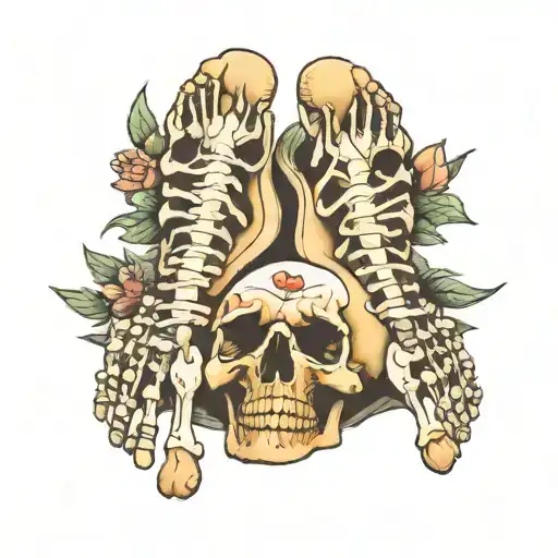 Feet Tattoo Skeleton