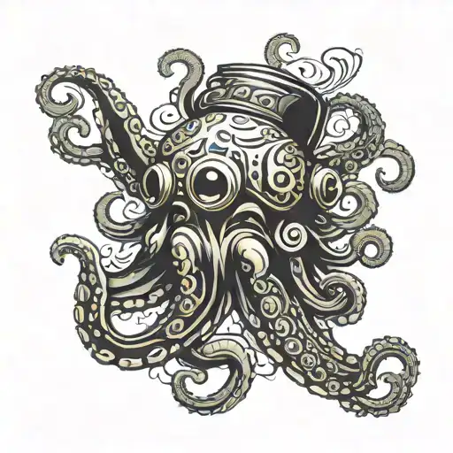 Octopus Wrapped Round Dive Tank Surrounded