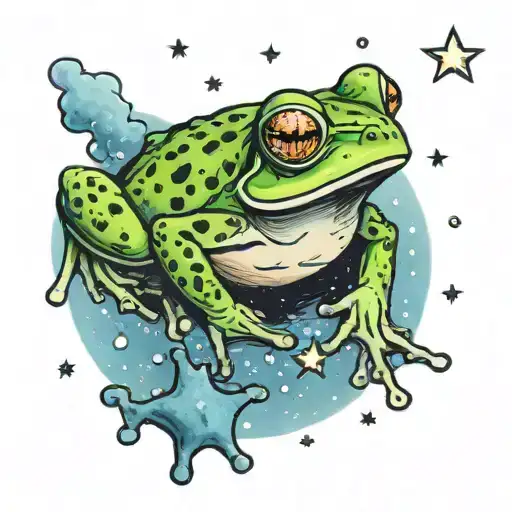 Frog Watching The Stars