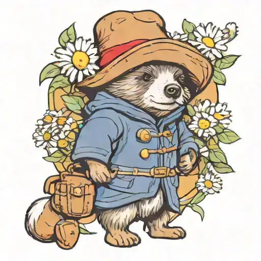 Paddington Bear Holdin Daisies