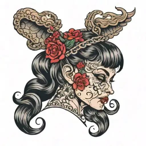 Bad Lady Head With Long