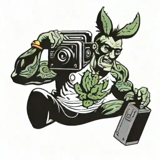 Bodybuilder Cactus With Boom Box