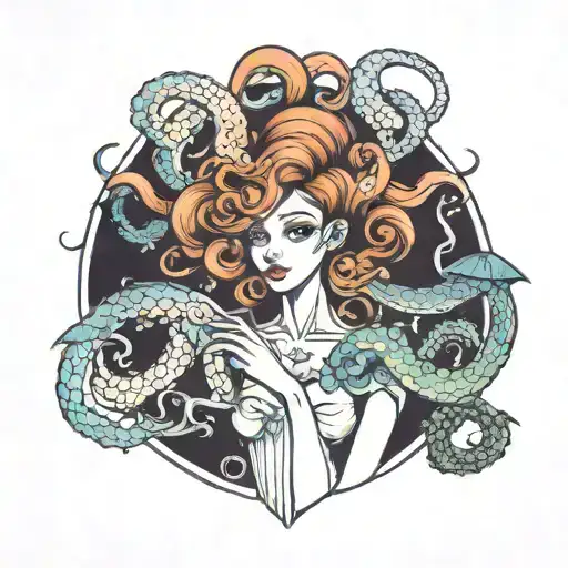Gemini Lady With Octopus Wrapped