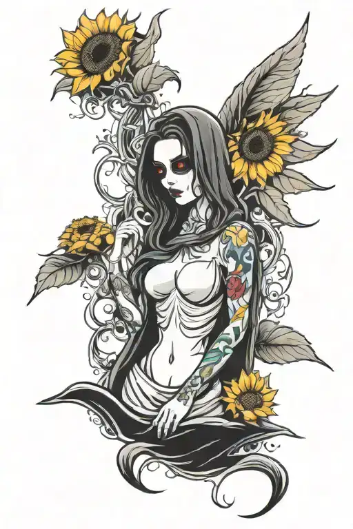 Ghost Holding Sunflower