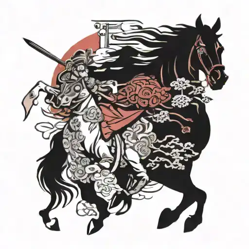 Samurai Forest And Horse