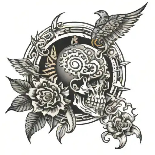 Bio Mechanical Traditional Filipino Tattoo Design