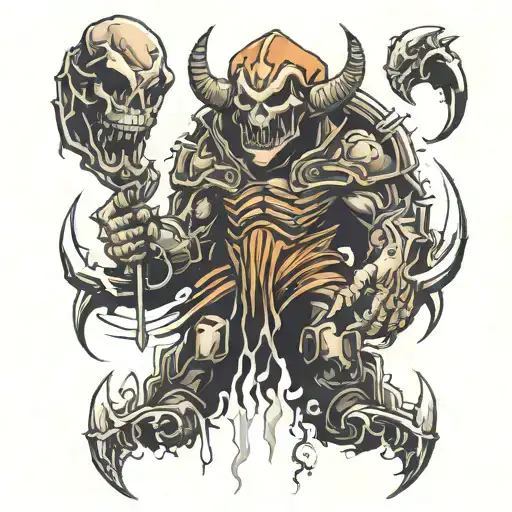 Doom Demon Tattoo Design Idea