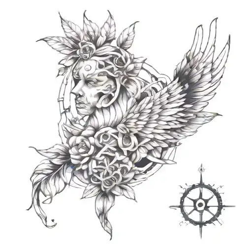 Tatoo Showing How Humans Are Part Of Nature But Still Keep Struggling To Seperate Themselves