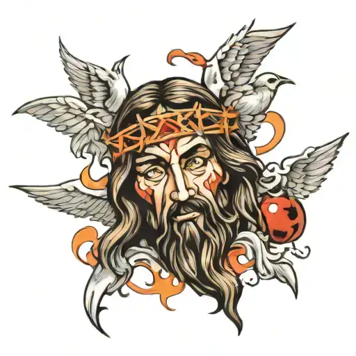 Jesus Spilt Between Good And Evil