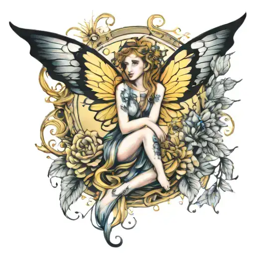 Ethereal Sunshine With Fairy Sitting Inside