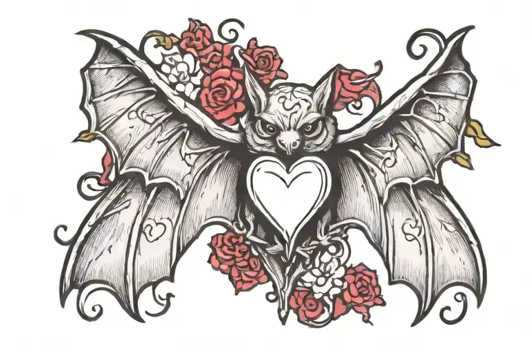 Heart Bat Wings