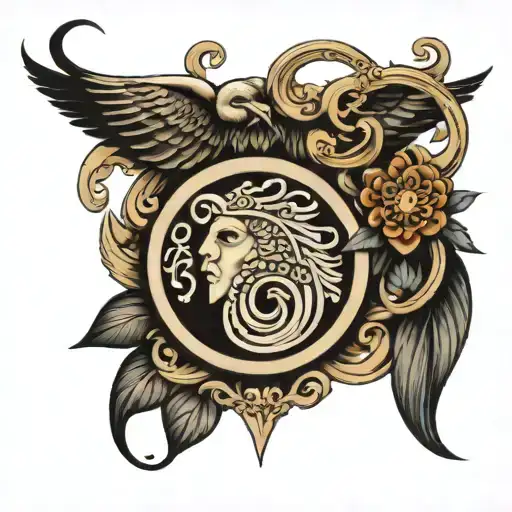 Greek Family Tattoo With Symbol Incorporated