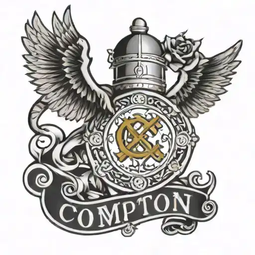Could U Help Me With A Compton Tattoo With The Word Compton In It With The Hood As A Background