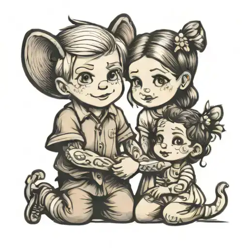 Silas And River Children Holding Hands