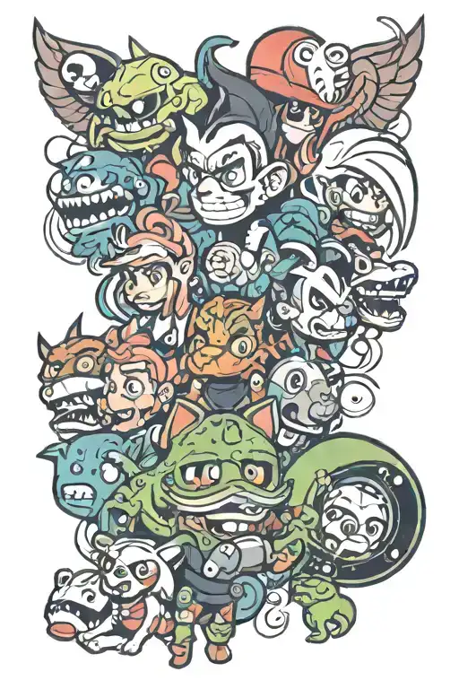 90S And 2000S Cartoon And Video Game Characters