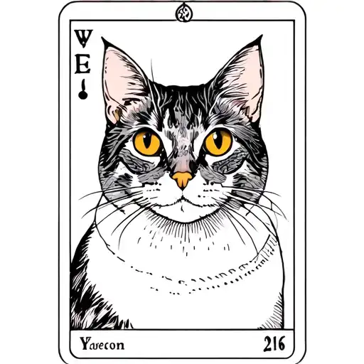 Tarot Card Of A Cat That Says Protector