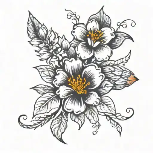 Go Nuts Black And Flowers