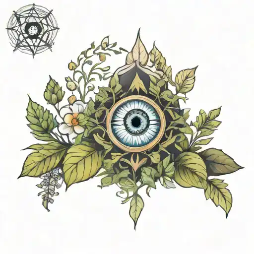 Herb Garden With Evil Eye Symbol Hidden Within
