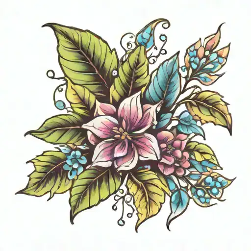 Plant Leaves And Crystals