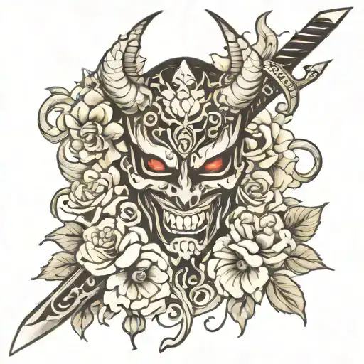 Demon Mask Sword Flowers