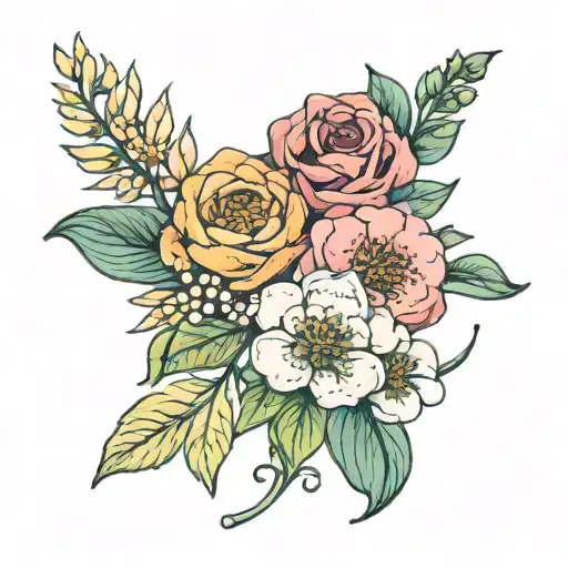 Birth Flowers Intertwined March June September