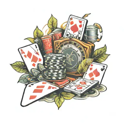 Poker And Outdoor Scene