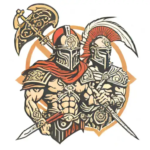 Sparta Warrior And Kreuz