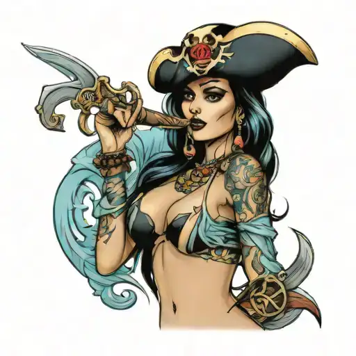 Beachy Pirate Sexy Woman Body