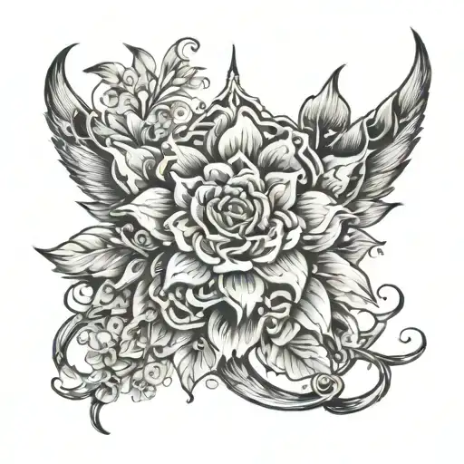 Word With Surrounding Flwoers