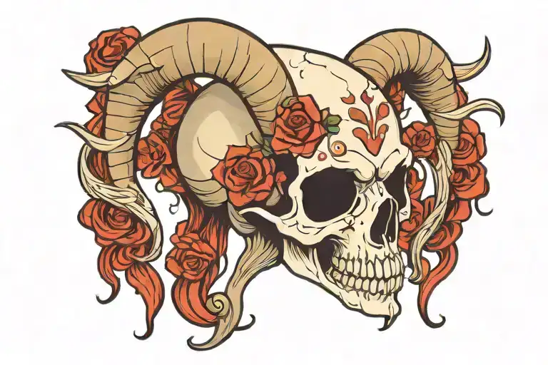Sexy Aries Skull