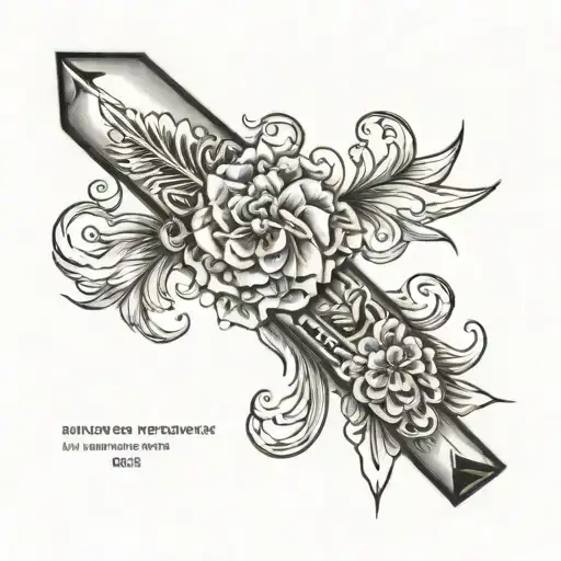 Tatto On Forearm To Cover Blade Marks Something In Text