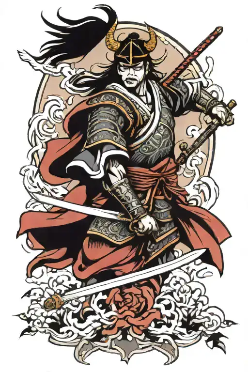 Half Angel Half Samurai Warrior